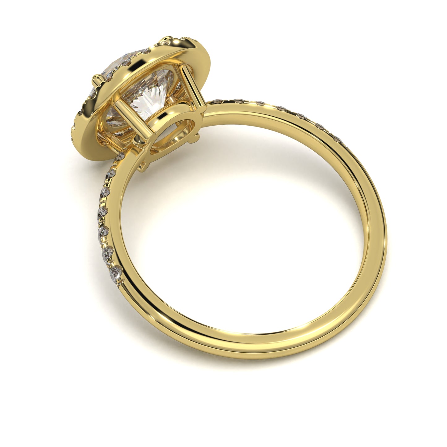 The Seraphina – Round Diamond Halo Engagement Ring 2.40ct Total Carat Weight | IGI Certified | Lab-Grown or Natural Options