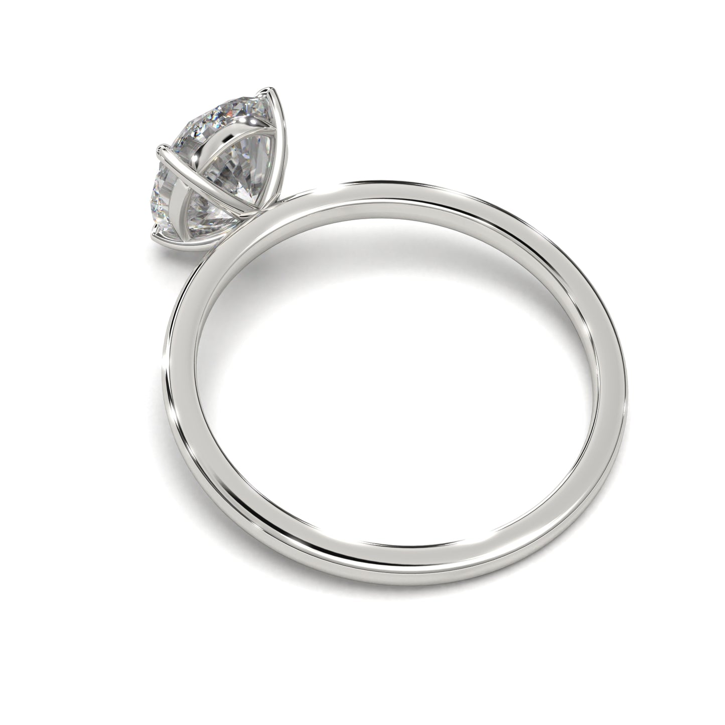 The Amara – Oval-Cut Diamond Solitaire Engagement Ring 2.00ct Lab-Grown Diamond | IGI Certified | Classic 4-Prong Solitaire