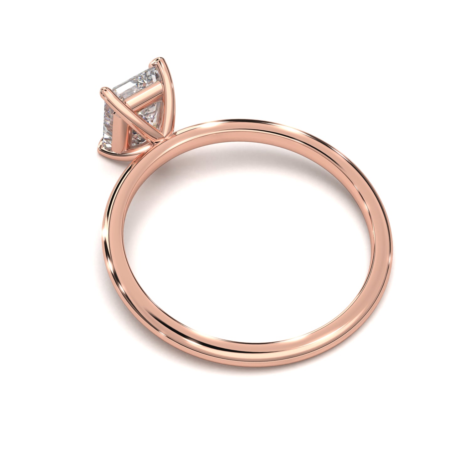 The Freya – Emerald-Cut Solitaire Engagement Ring 1.50ct Lab-Grown Diamond | IGI Certified | Modern Solitaire Setting