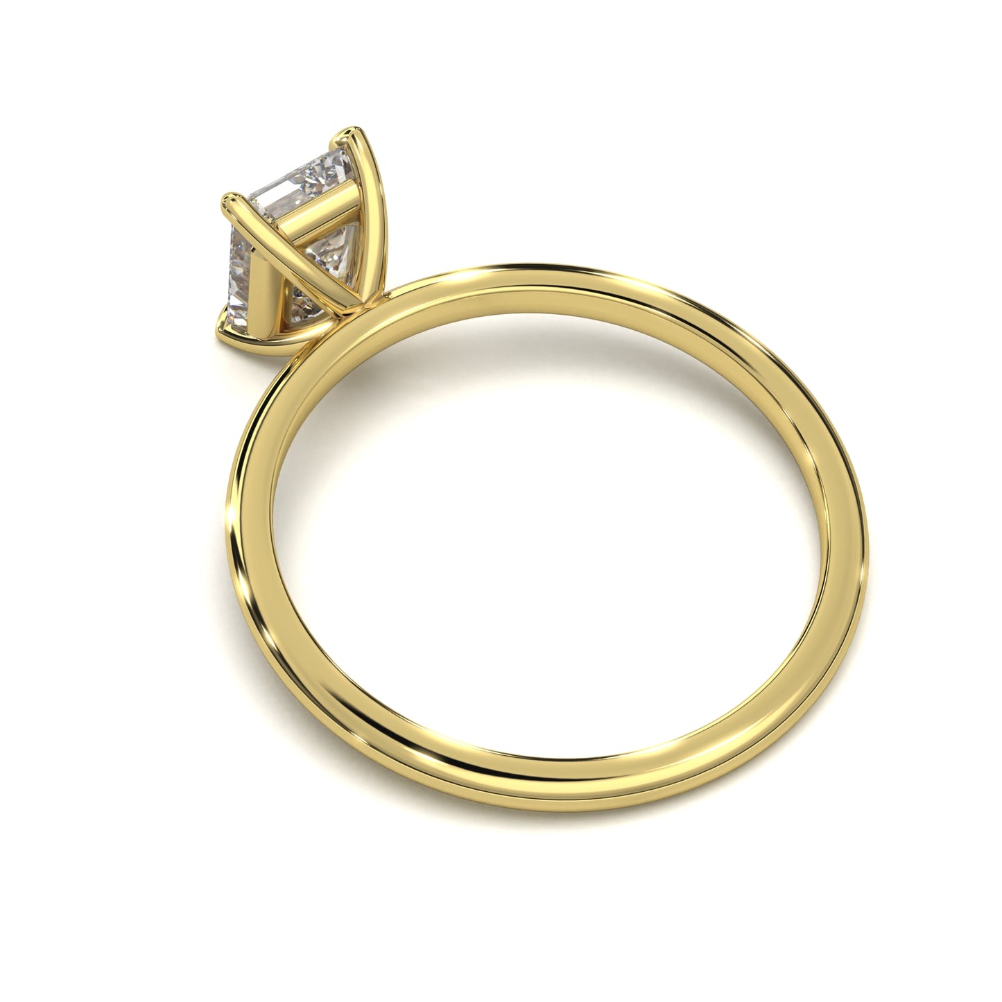 The Freya – Emerald-Cut Solitaire Engagement Ring 1.50ct Lab-Grown Diamond | IGI Certified | Modern Solitaire Setting