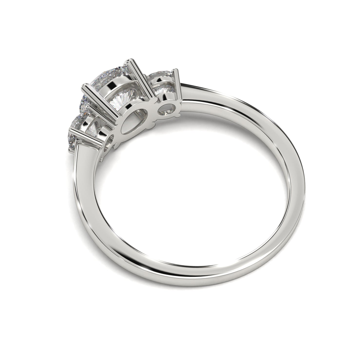 The Round Trinity – Three-Stone Diamond Engagement Ring 1.80ct Total Carat Weight | IGI Certified | Symbolic Three-Stone Setting