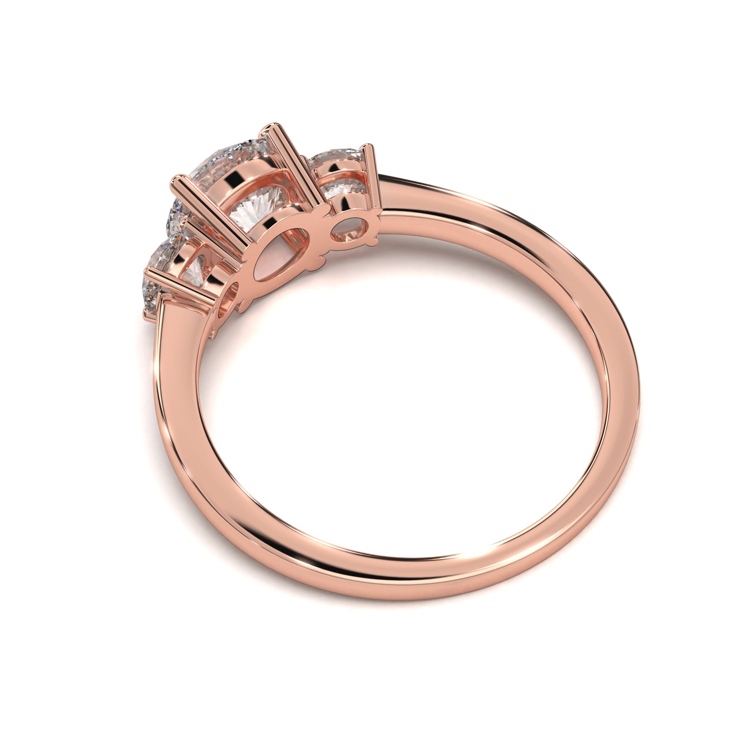 The Round Trinity – Three-Stone Diamond Engagement Ring 1.80ct Total Carat Weight | IGI Certified | Symbolic Three-Stone Setting