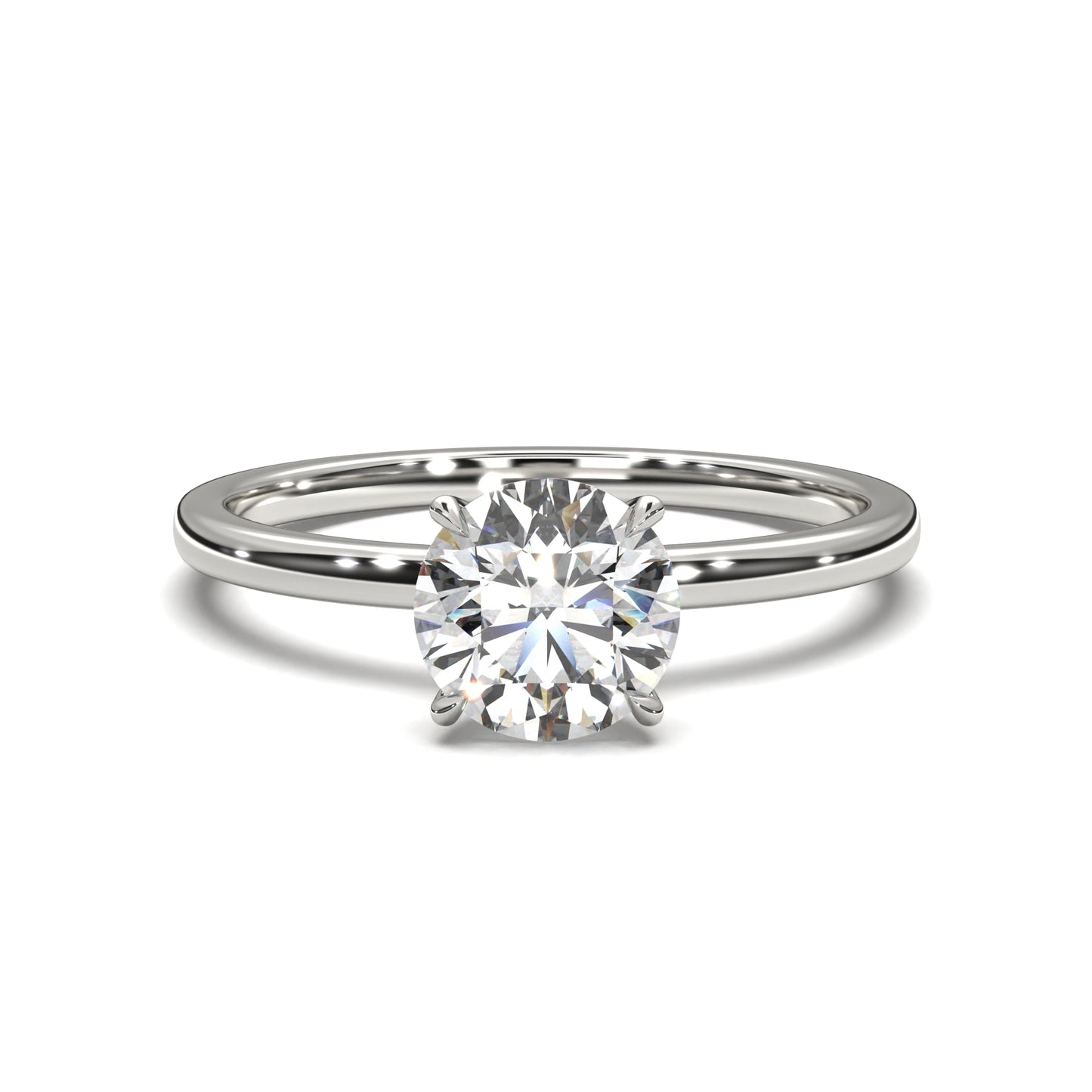 The Eternal Solitaire – Classic Round Diamond Engagement Ring 1.00ct Lab-Grown Diamond | IGI Certified | VVS2 · F Color · Triple Excellent