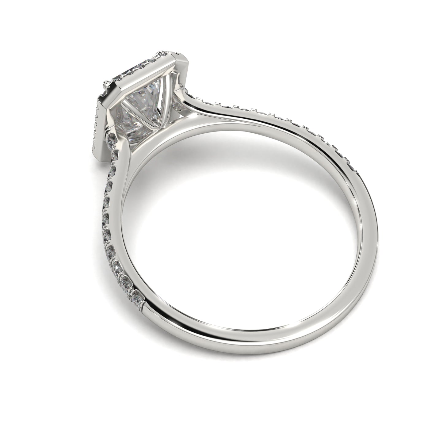 The Nova Radiant – Radiant Cut Halo Engagement Ring 1.80ct Total Carat Weight | Lab-Grown or Natural | Low-Profile Halo Design