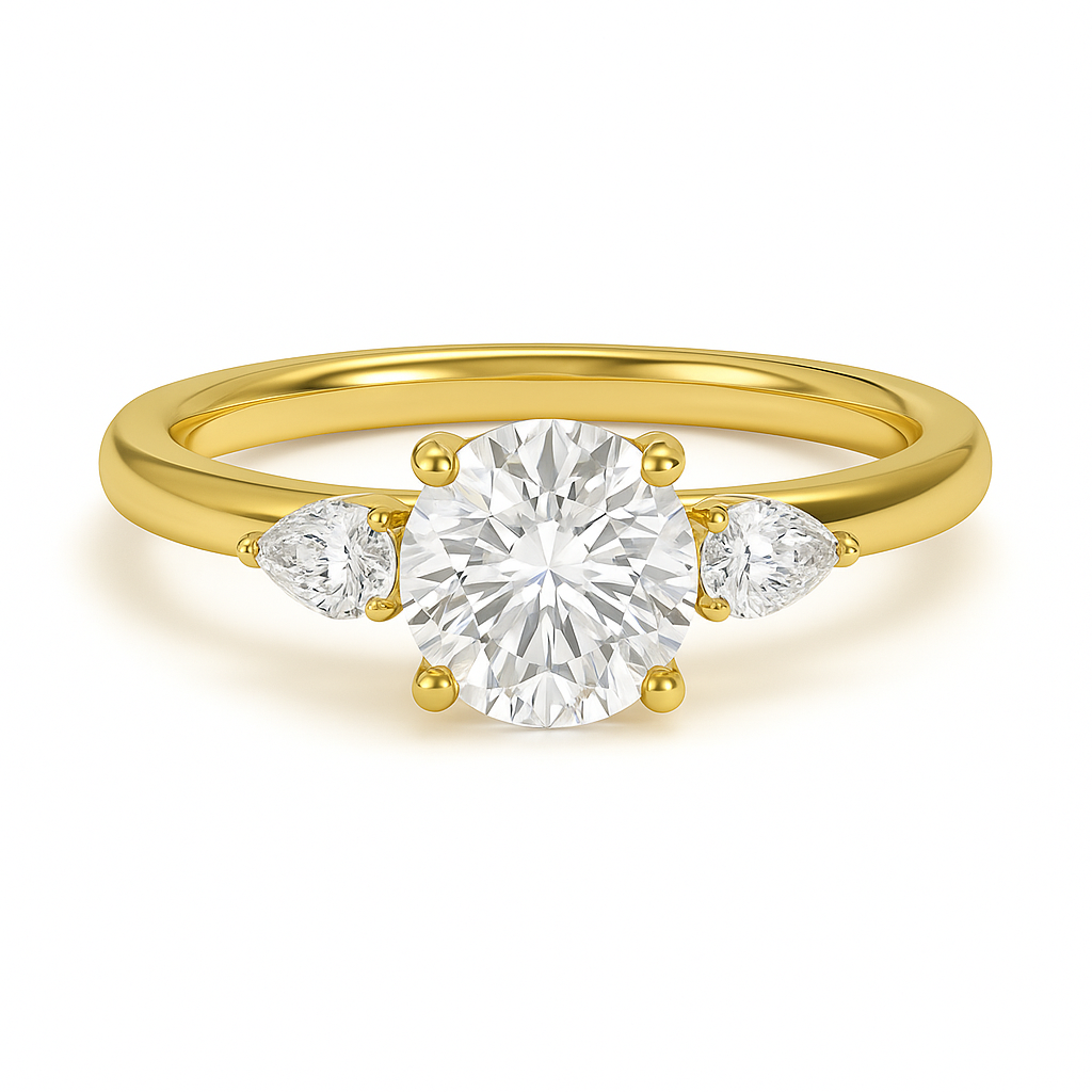 The Mira - Three Stone Engagement Old Money Ring - 1.5 Carat Of IGI Lab Grown Diamonds VVS2, E