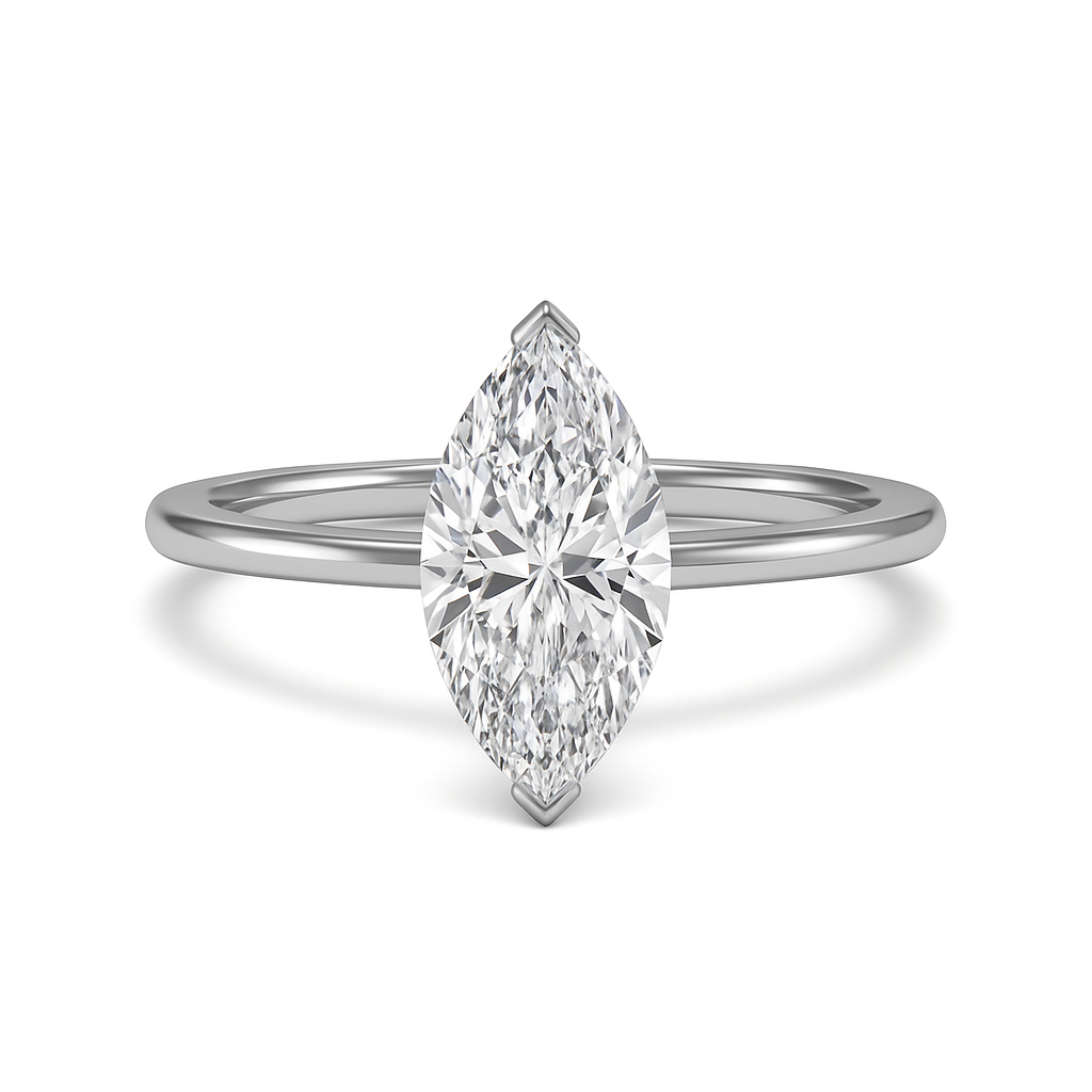 The Luna – Marquise-Cut Solitaire Engagement Ring 1.20ct Lab-Grown Diamond | IGI Certified | VVS2 · F Color