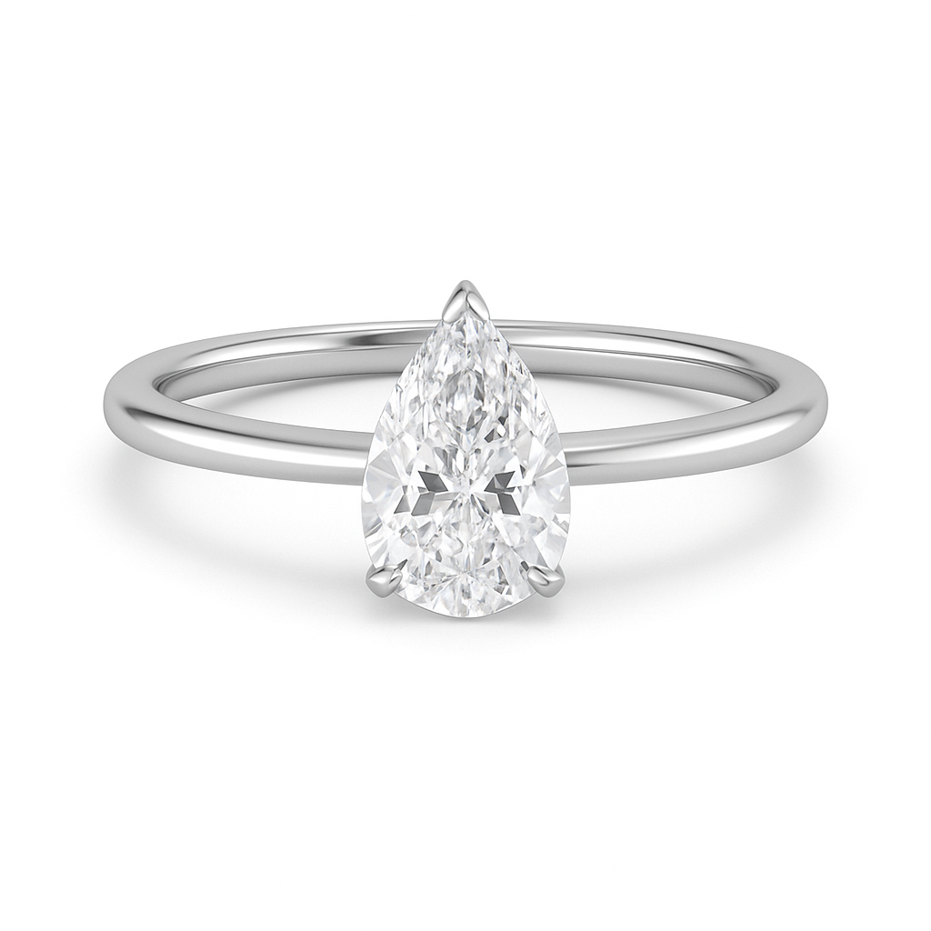 The Classic Eden – Pear-Cut Solitaire Engagement Ring 1.50ct Lab-Grown Diamond | IGI or GIA Certified | Timeless 3-Prong Setting