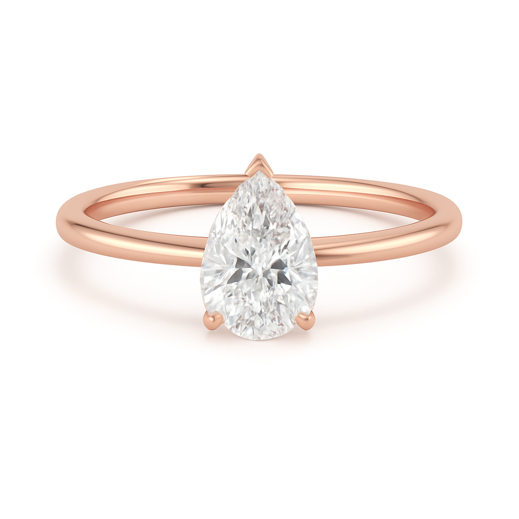 The Classic Eden – Pear-Cut Solitaire Engagement Ring 1.50ct Lab-Grown Diamond | IGI or GIA Certified | Timeless 3-Prong Setting
