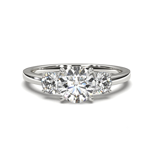 The Round Trinity – Three-Stone Diamond Engagement Ring 1.80ct Total Carat Weight | IGI Certified | Symbolic Three-Stone Setting