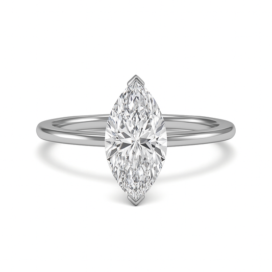 The Luna – Marquise-Cut Solitaire Engagement Ring 1.20ct Lab-Grown Diamond | IGI Certified | VVS2 · F Color